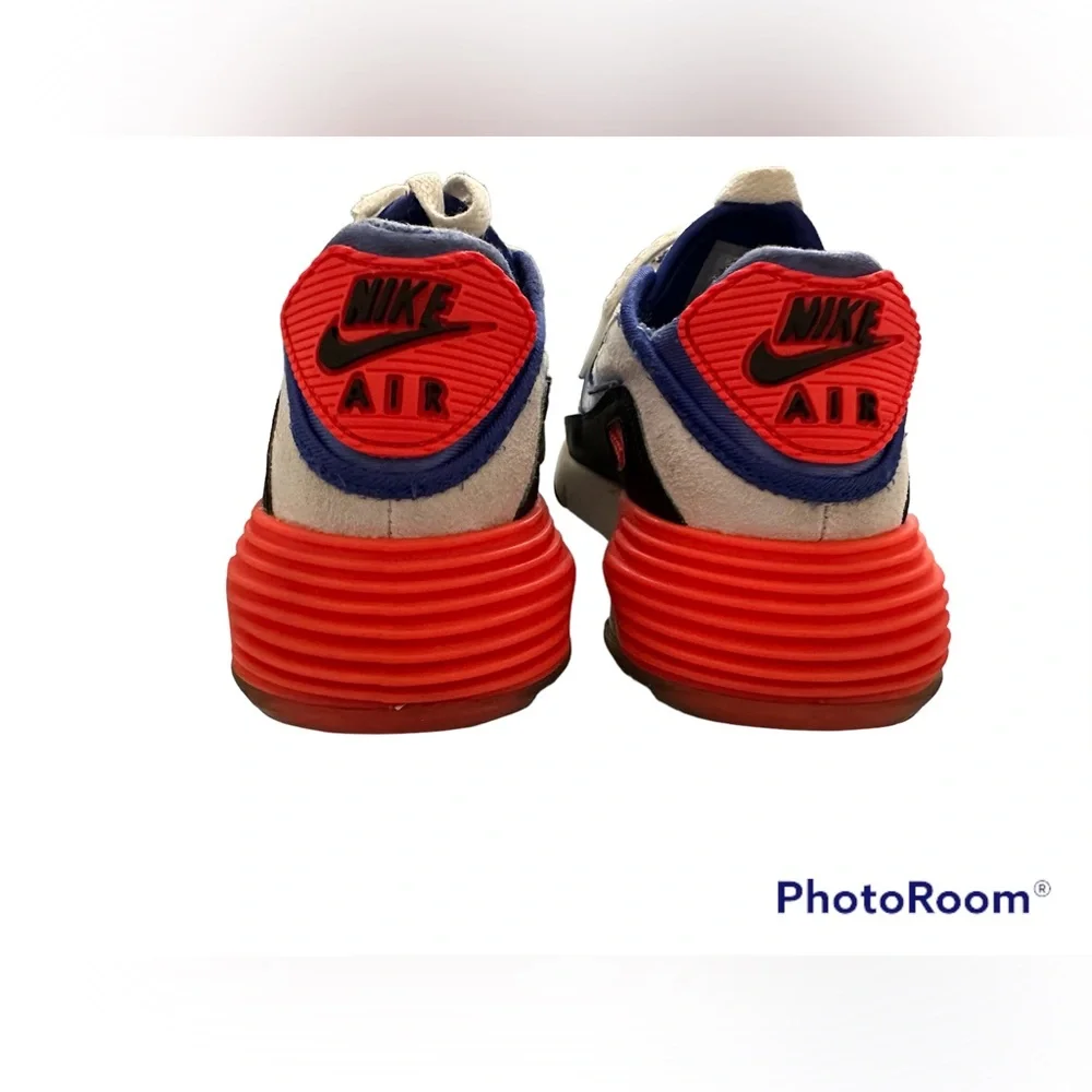 Nike Air Max Boy’s Sneakers in White, Sapphire Blue and Orange| Size: 4